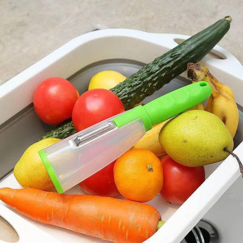 Peeling Knife Kitchen Special Self-Contained Storage Box Lazy Peer Multi-Function Home Storage Peeling Artifact