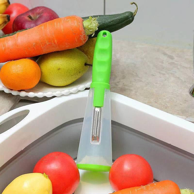 Peeling Knife Kitchen Special Self-Contained Storage Box Lazy Peer Multi-Function Home Storage Peeling Artifact