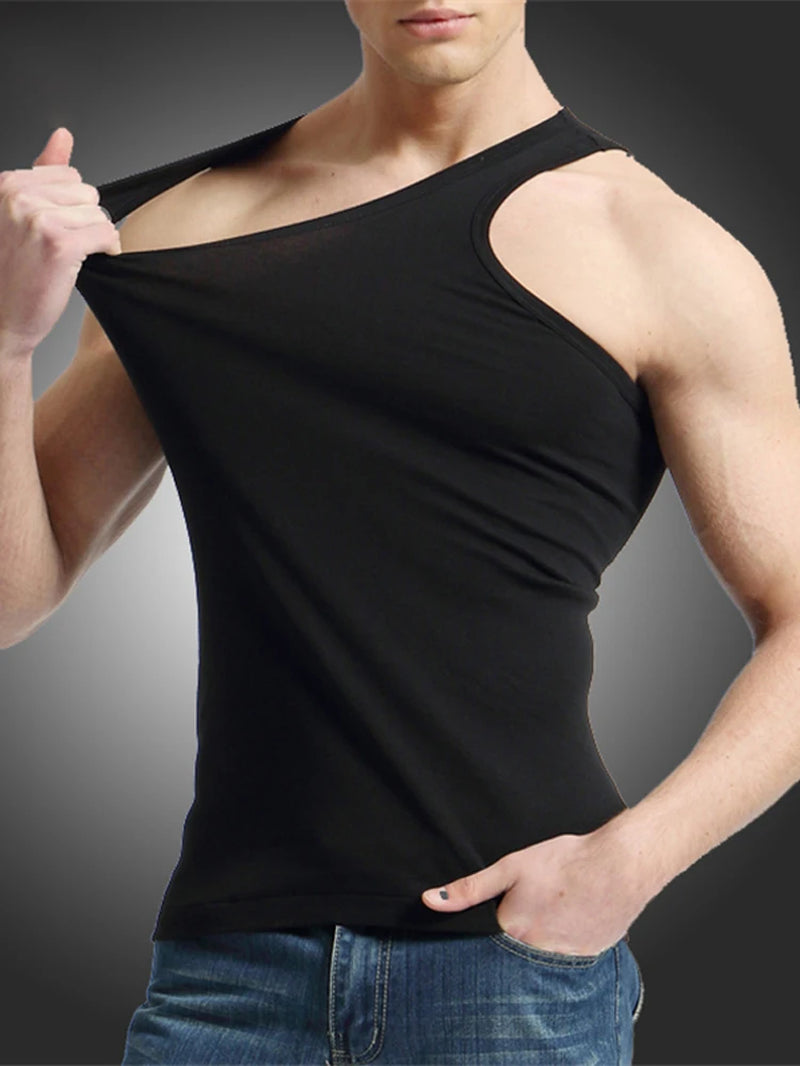 Men'S Underwear Cotton Tank Top Men High Quality Bodybuilding Singlet Sleeveless Slim Fit Vest Men Tank Tops