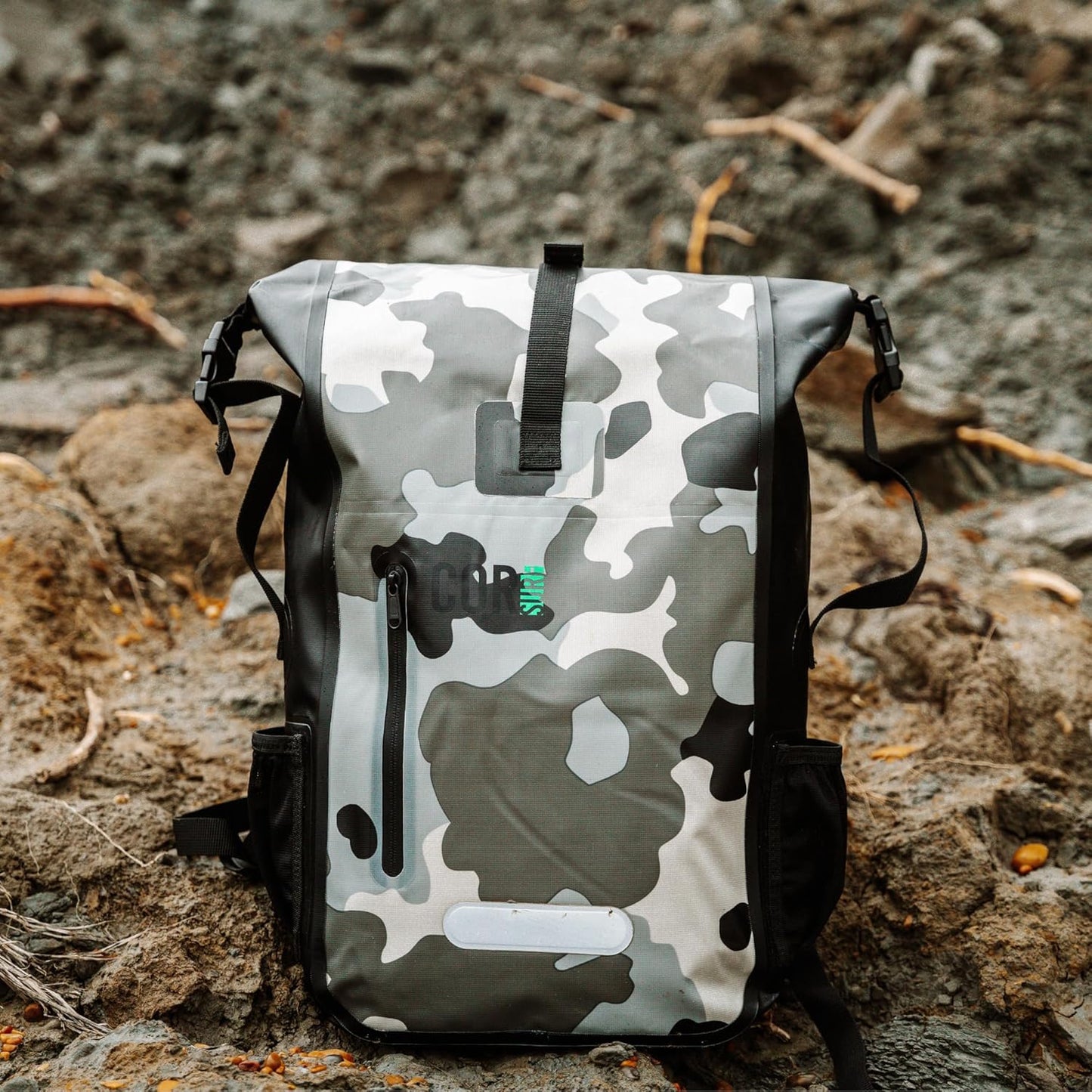 Waterproof Dry Bag Backpack with Padded Laptop Sleeve 25L & 40L Heavy Duty, Roll-Top Pack (Camo, 25L)