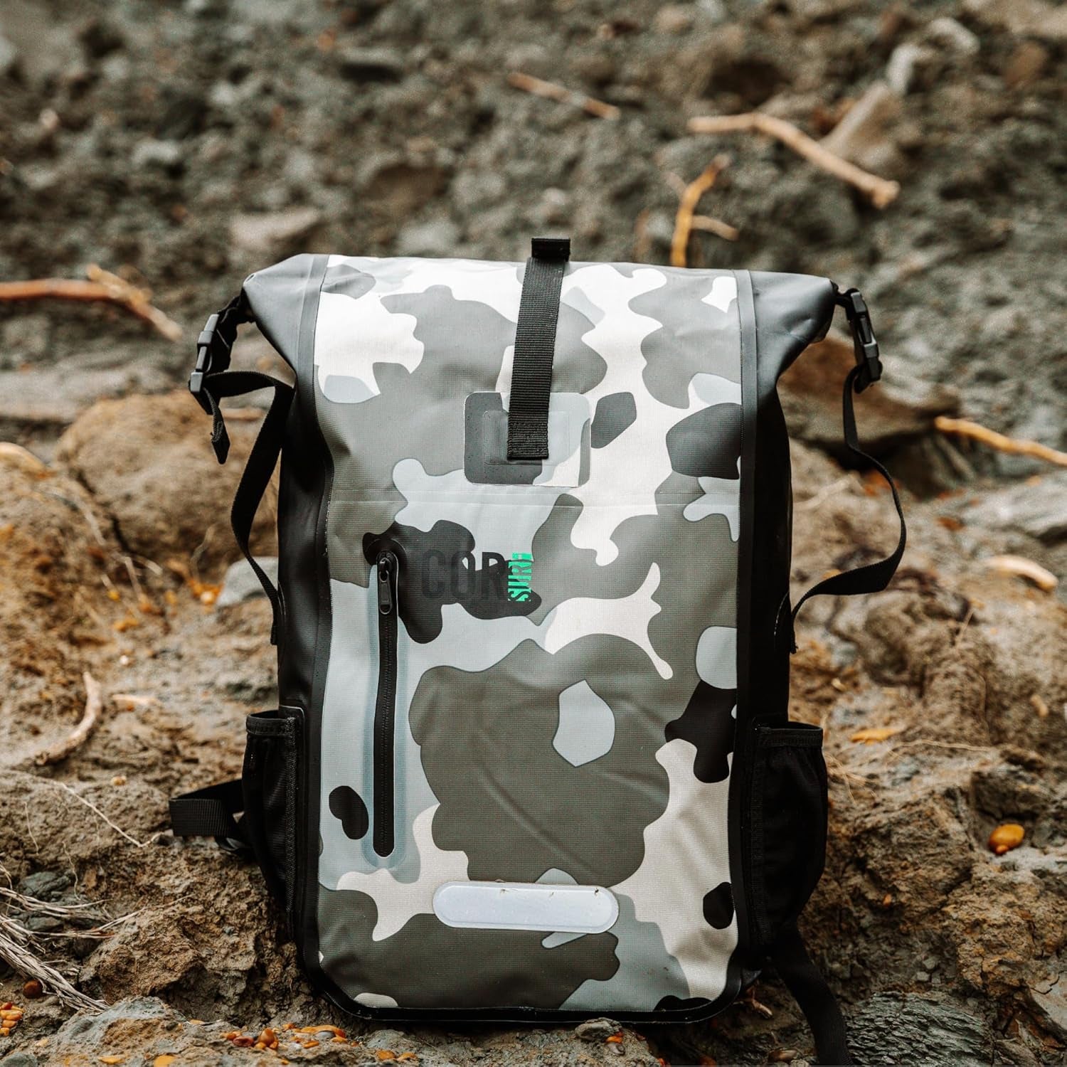 Waterproof Dry Bag Backpack with Padded Laptop Sleeve 25L & 40L Heavy Duty, Roll-Top Pack (Camo, 25L)