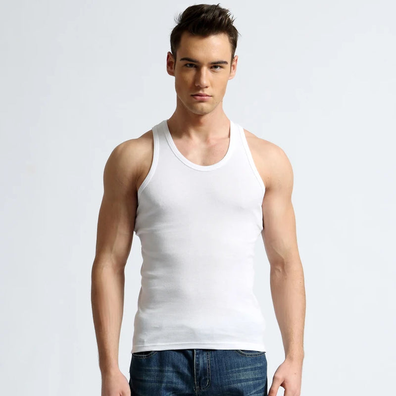 Men'S Underwear Cotton Tank Top Men High Quality Bodybuilding Singlet Sleeveless Slim Fit Vest Men Tank Tops